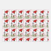 Niedlich Poodle Weihnachten Geschenkpapier Set (Vorderseite)