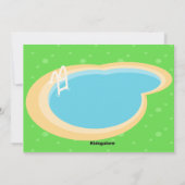 Niedlich Pool Party Mädchen zum Geburtstag Einladu Einladung (Rückseite)