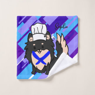 niedlich Pop Koch schwarz Waschlappen