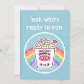 Niedlich Popcorn Babydusche Einladungen (Vorderseite)