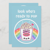 Niedlich Popcorn Babydusche Einladungen (Vorne/Hinten)
