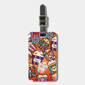 Niedlich Popcorn Gepäckanhänger (Vorderseite vertikal)