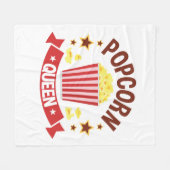 Niedlich Popcorn Queen Lover Girls Fleecedecke (Vorderseite (Horizontal))