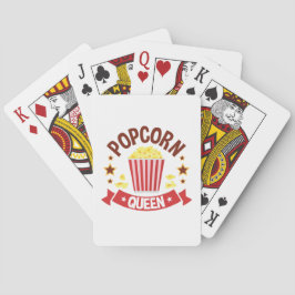 Niedlich Popcorn Queen Lover Girls Spielkarten