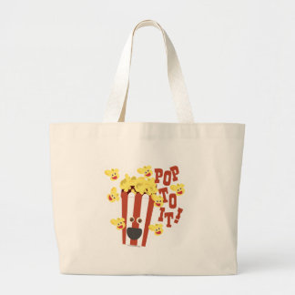 Niedlich Popcorn Slogan Jumbo Stoffbeutel