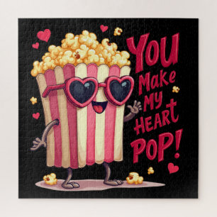 Niedlich Popcorn Valentine Sie machen mein Herz Po Puzzle