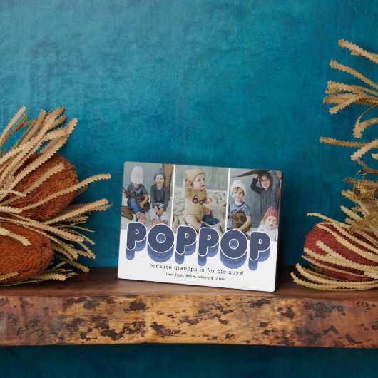 Niedlich Poppop Großvater-Foto Fotoplatte (Seite)