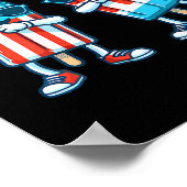 Niedlich Popsicle American Flag 4. Juli Patriotic Poster (Ecke)