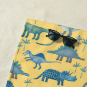 Niedlich prähistorisches Dinosaurier-Muster Gelb Strandtuch (Beispiel)
