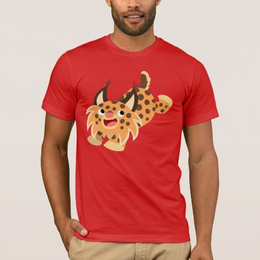 Niedlich Prankings Cartoon Bobcat T - Shirt (Vorderseite)