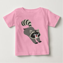 Niedlich Prankings Cartoon Raccoon Baby T - Shirt