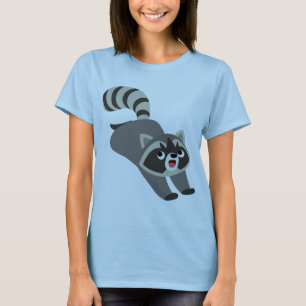 Niedlich Prankings Cartoon Raccoon Frauen T - Shir T-Shirt