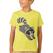 Niedlich Prankon Cartoon Raccoon Children T - Shir