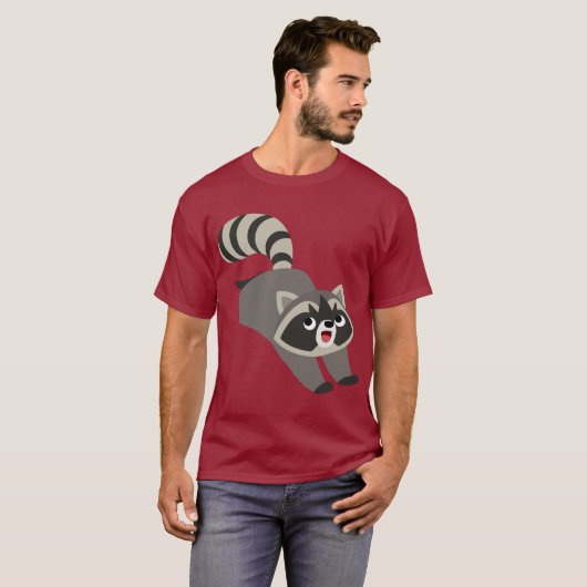 Niedlich Prankon Cartoon Raccoon T - Shirt (Vorne ganz)