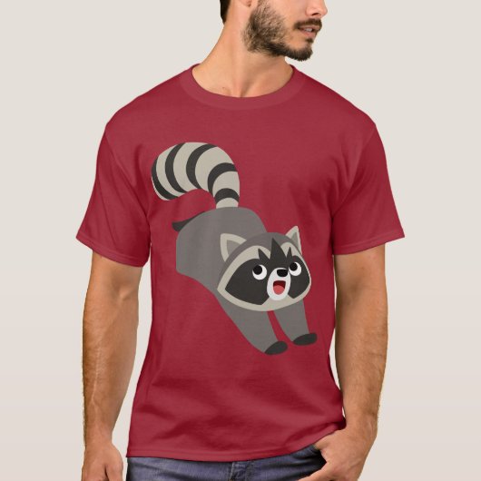 Niedlich Prankon Cartoon Raccoon T - Shirt (Vorderseite)