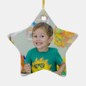 Niedlich Pre-K Preschool Crayons Chalkboard Foto S Keramik Ornament (Hinten)