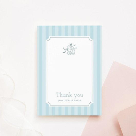 Niedlich Preppy Baby Stroll Dankeschön Karte