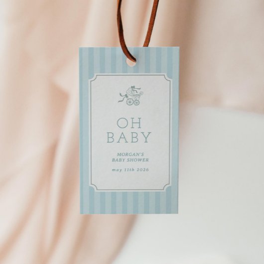 Niedlich Preppy Baby Stroller Babydusche Geschenkanhänger