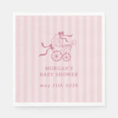 Niedlich Preppy Baby Stroller Babydusche Serviette (Vorderseite)