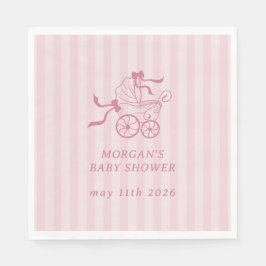 Niedlich Preppy Baby Stroller Babydusche Serviette