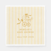 Niedlich Preppy Baby Stroller Babydusche Serviette (Vorderseite)