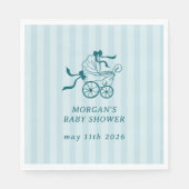 Niedlich Preppy Baby Stroller Babydusche Serviette (Vorderseite)