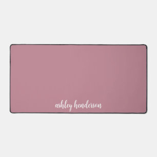 Niedlich Preppy Ladys Rose Rosa Monogramm Name Schreibtischunterlage