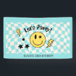 Niedlich Preppy Y2K Retro Pastell Blue Birthday Ba Banner<br><div class="desc"></div>