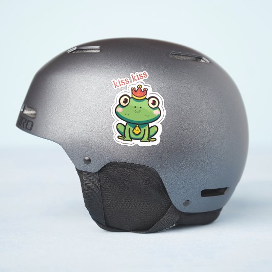 Niedlich Prince Frog Aufkleber (Helmseite)