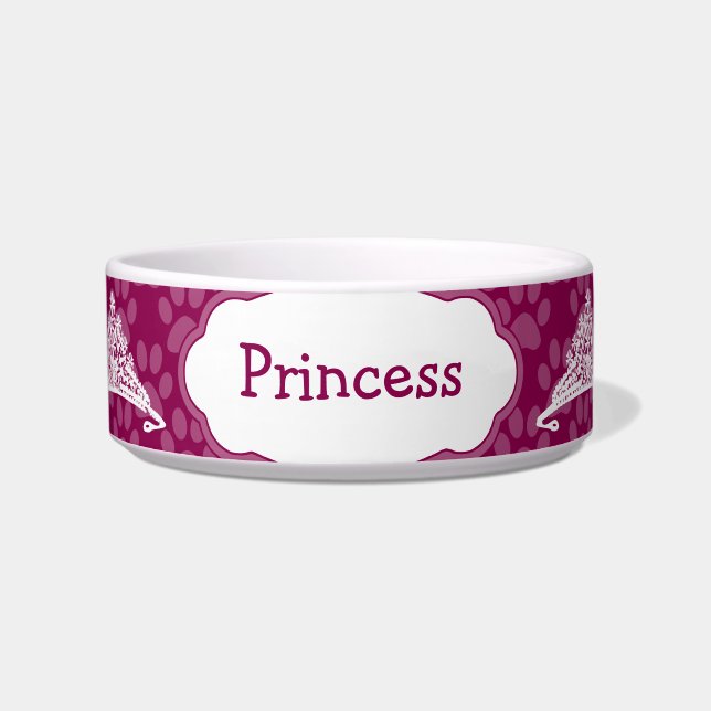 Niedlich Princes Kitty Personalisiert Kitty Cat Bo Napf (Vorderseite)