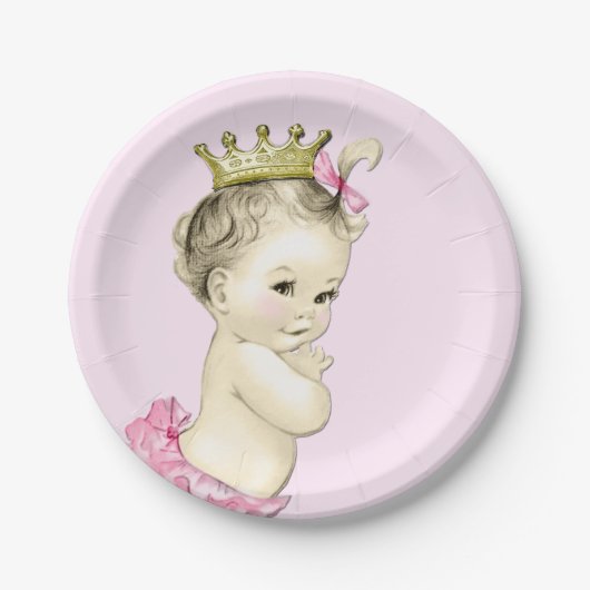 Niedlich Princess Baby Dusche Pappteller (Vorderseite)