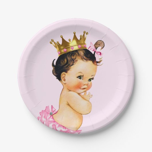 Niedlich Princess Baby Dusche Pappteller (Vorderseite)