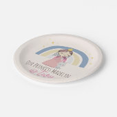 Niedlich Princess Birthday Party Pappteller (Schrägansicht)