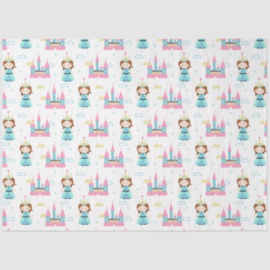 Niedlich Princess Birthday Seidenpapier (Vorderseite)
