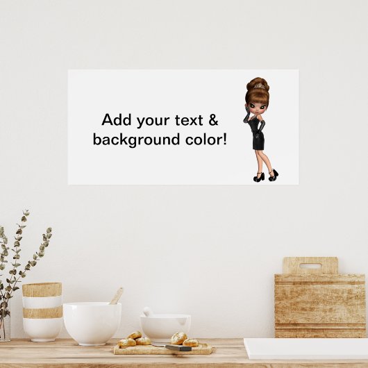 Niedlich Princess Diva Party Banner Poster (Küche)