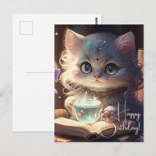 Niedlich Princess Kitten Postkarte (Vorne/Hinten)