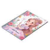 Niedlich Princess Lila Dress Notebook - bearbeitba Notizblock (Linke Seite)