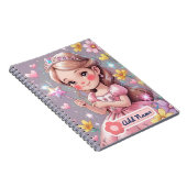 Niedlich Princess-Notebook | Bearbeitbarer Name Notizblock (Rechte Seite)