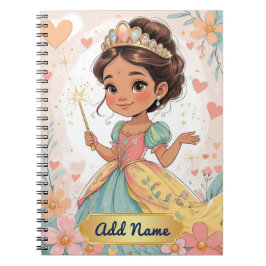 Niedlich Princess-Notebook - Name hinzufügen Notizblock