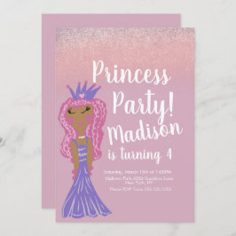 Niedlich Princess Party Doodle Einladung