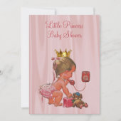 Niedlich Princess Pink Baby Dusche Einladung (Vorderseite)