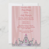 Niedlich Princess Pink Baby Dusche Einladung (Rückseite)