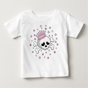 Niedlich Princess Skull Baby T-shirt