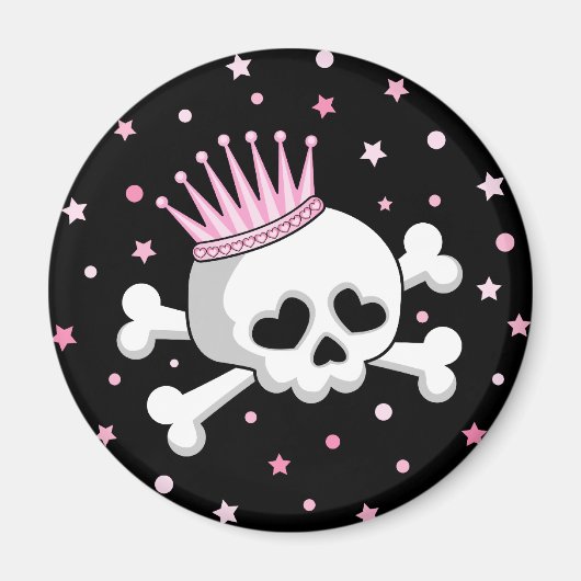 Niedlich Princess Skull Magnet (Vorne)