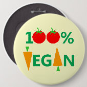 Niedlich Pro Vegan Message Colorful Clever Button (Vorne & Hinten)
