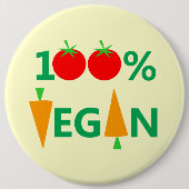 Niedlich Pro Vegan Message Colorful Clever Button (Vorderseite)