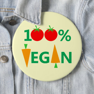 Niedlich Pro Vegan Message Colorful Clever Button