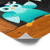Niedlich Professor Owl Buho Alfabeto español Poster (Ecke)