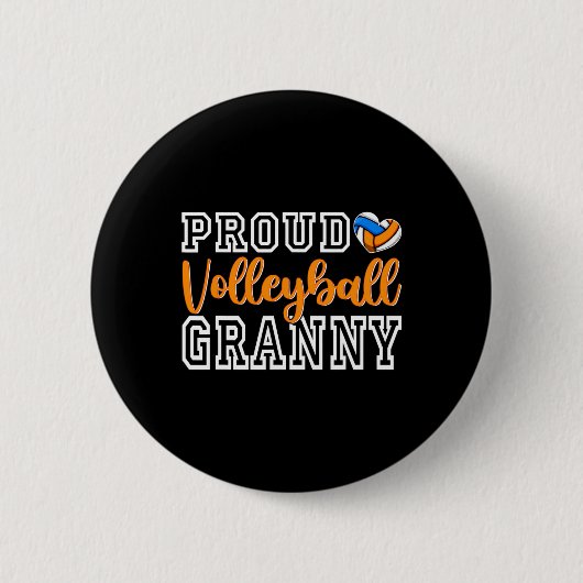 Niedlich Proud Volleyll Granny Muttertag Weihnacht Button (Vorderseite)