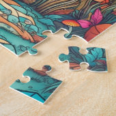 Niedlich Psychedelic Mushroom House Illustration Puzzle (Seite)